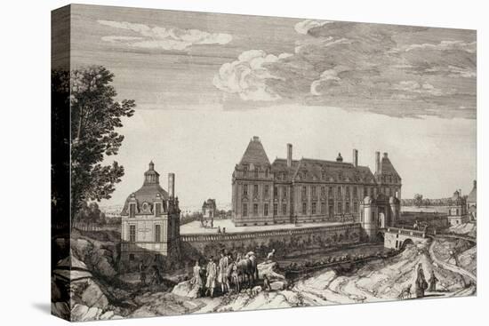 Planche 112: vue du château royal de Monceaux prise du côté du village vers 1740-Jacques Rigaud-Premier Image Canvas