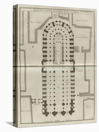 Planche 225 : Plan du rez-de-chaussée de Notre-Dame de Paris-Jacques-François Blondel-Premier Image Canvas