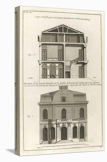 Planche 23: Coupe et profil pris sur large de l’hôtel de Villeroy (ancien hôtel de Mlmares)-Jacques-François Blondel-Premier Image Canvas