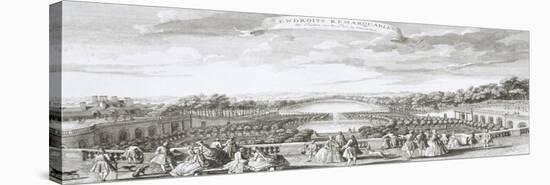 Planche 29: Vue de l'Orangerie de Versailles vers 1730 (endroits remarquables du jardin et du parc-Jacques Rigaud-Premier Image Canvas