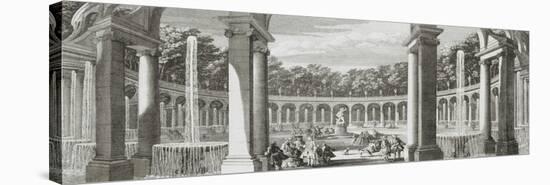Planche 36: vue du bosquet de la Colonnade dans les jardins de Versailles vers 1730 (" Vue des-Jacques Rigaud-Premier Image Canvas