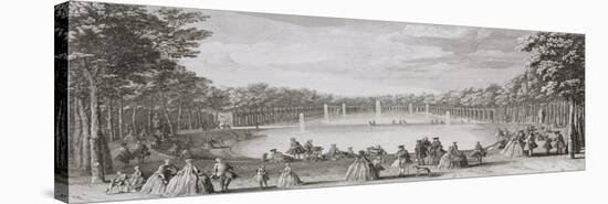 Planche 37: Vue perspective du Bassin du Miroir et de l'Ile Royale dans les jardins de Versailles-Jacques Rigaud-Premier Image Canvas