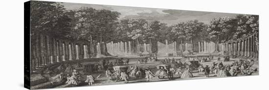 Planche 42: vue du bosquet du Théâtre d'Eau dans les jardins de Versailles vers 1730 (" Vue des-Jacques Rigaud-Premier Image Canvas