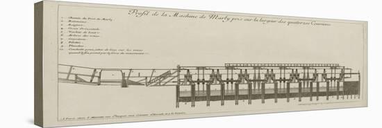 planche 46: Profil de la machine de Marly sur la largeur des quatorze coursières-Jean Mariette-Premier Image Canvas