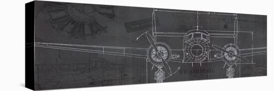 Plane Blueprint IV-Marco Fabiano-Stretched Canvas