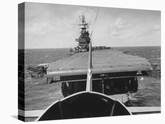 Plane Taking Off from Flight Deck of Aircraft Carrier "Enterprise"-Peter Stackpole-Premier Image Canvas