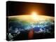 Planet Earth with a Spectacular Sunset.-Solarseven-Premier Image Canvas