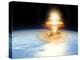 Planet Earth with Atomic Blast-null-Premier Image Canvas