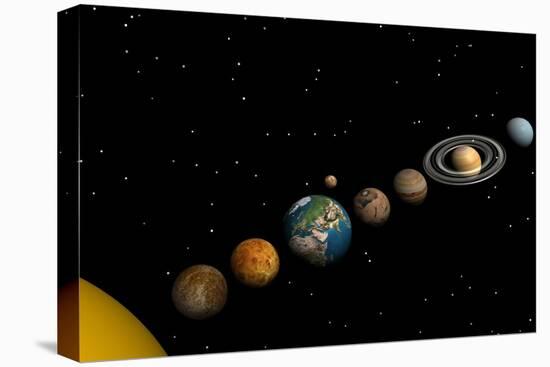 Planets of the Solar System-null-Stretched Canvas