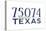 Plano, Texas - 75074 Zip Code (Blue)-Lantern Press-Stretched Canvas