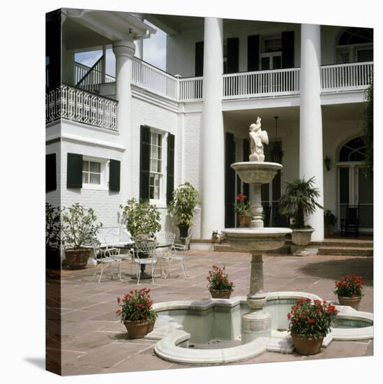 Plantation Home Patio, Louisiana, USA-null-Premier Image Canvas