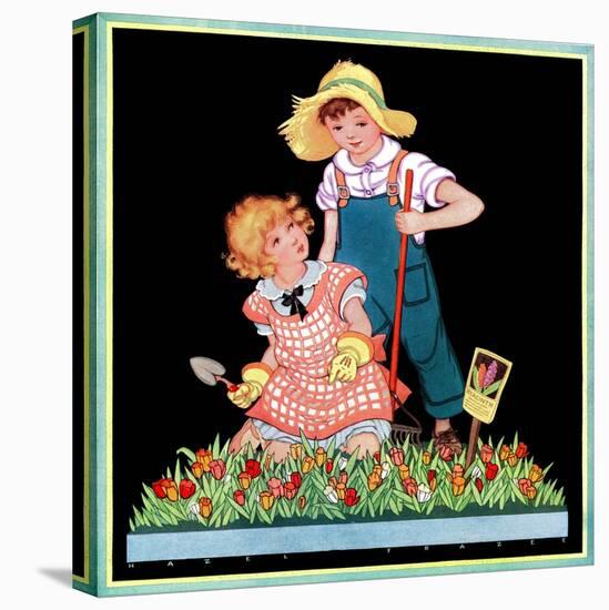 Planting Hyacinth - Child Life-Hazel Frazee-Premier Image Canvas