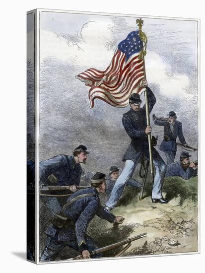 Planting the Union Flag on a Bastion, Siege of Vicksburg, 1863-null-Premier Image Canvas