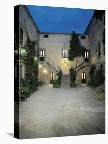 Plants in the Courtyard of a Castle, Sanluri, Sardinia, Italy-null-Premier Image Canvas