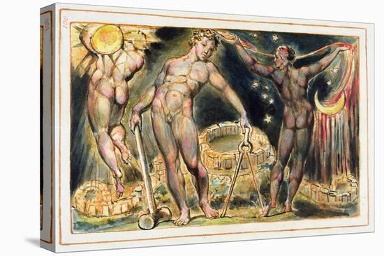 Plate 100 from 'Jerusalem' (Bentley Copy E), 1804-20 (Etching with Pen, W/C and Gold on Paper)-William Blake-Premier Image Canvas