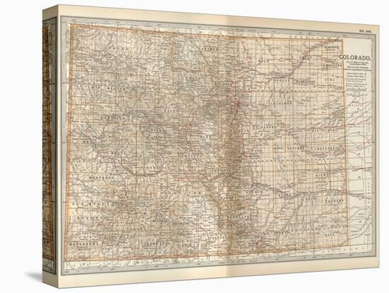 Plate 109. Map of Colorado. United States-Encyclopaedia Britannica-Stretched Canvas