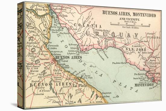 Plate 124. Inset Map of Buenos Aires-Encyclopaedia Britannica-Stretched Canvas