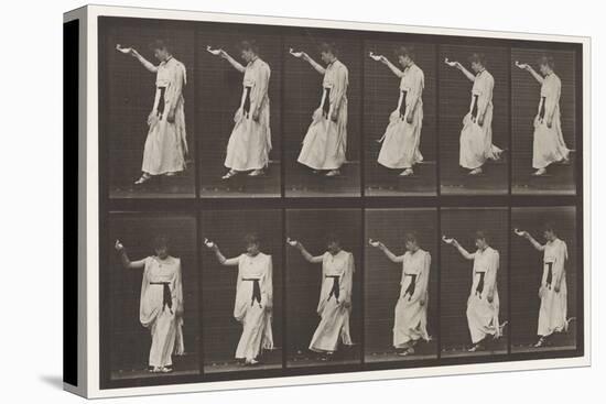 Plate 135.Descending Stairs and Turning Lamp in right Hand, 1885 (Collotype on Paper)-Eadweard Muybridge-Premier Image Canvas