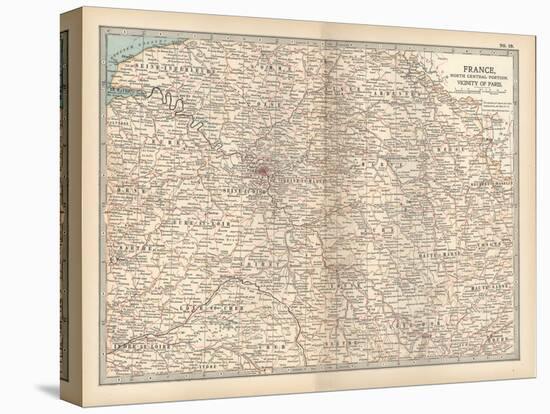Plate 19. Map of France-Encyclopaedia Britannica-Stretched Canvas