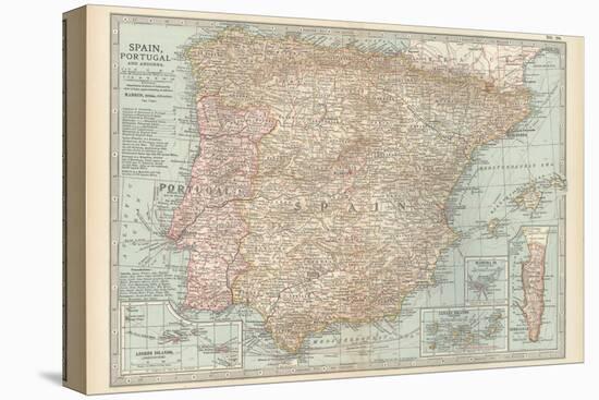 Plate 20. Map of Spain-Encyclopaedia Britannica-Stretched Canvas