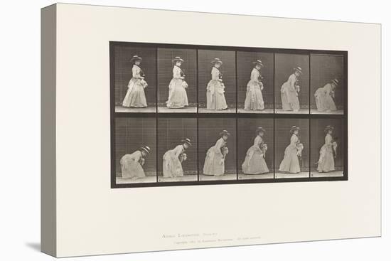 Plate 211.Stooping and Lifting Hand-Kerchief;Parasol in Left Hand, 1885 (Collotype on Paper)-Eadweard Muybridge-Premier Image Canvas