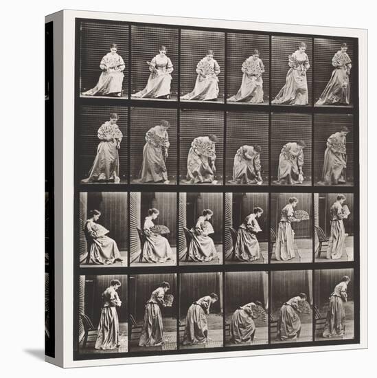 Plate 250. Rising from Chair, Stooping and Lifting Hand-Kerchief, 1885 (Collotype on Paper)-Eadweard Muybridge-Premier Image Canvas