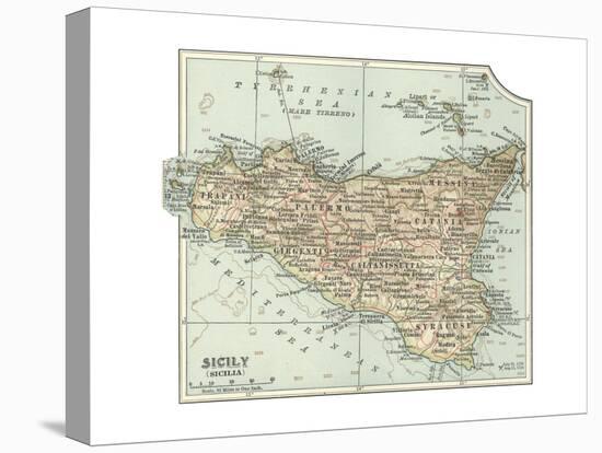 Plate 32. Inset Map of Sicily (Sicilia). Italy-Encyclopaedia Britannica-Premier Image Canvas