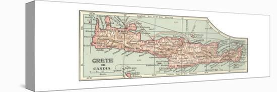 Plate 36. Inset Map of Crete (Candia). Greece-Encyclopaedia Britannica-Premier Image Canvas