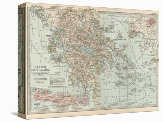 Plate 36. Map of Greece-Encyclopaedia Britannica-Stretched Canvas