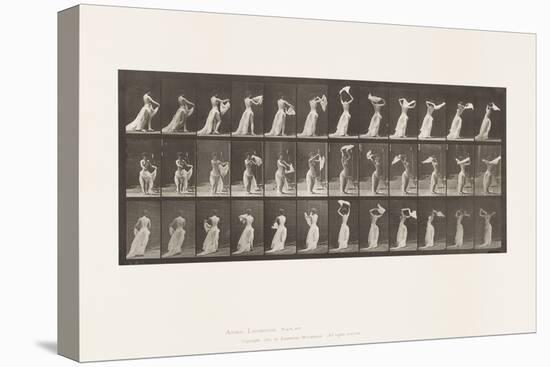 Plate 421. Toilet; Throwing Hand-Kerchief around Shoulders, 1885 (Collotype on Paper)-Eadweard Muybridge-Premier Image Canvas