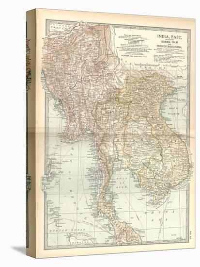 Plate 43. Map of India-Encyclopaedia Britannica-Stretched Canvas