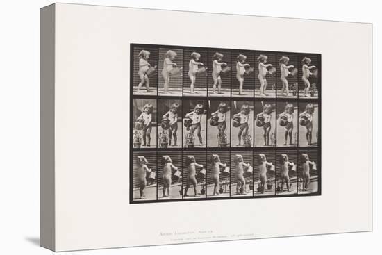 Plate 478. Child, Sprinkling Water over Some Flowers, 1885 (Collotype on Paper)-Eadweard Muybridge-Premier Image Canvas