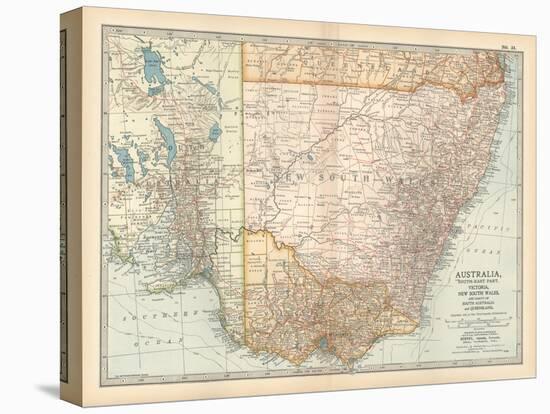 Plate 51. Map of Australia. South-East Part. Victoria-Encyclopaedia Britannica-Stretched Canvas