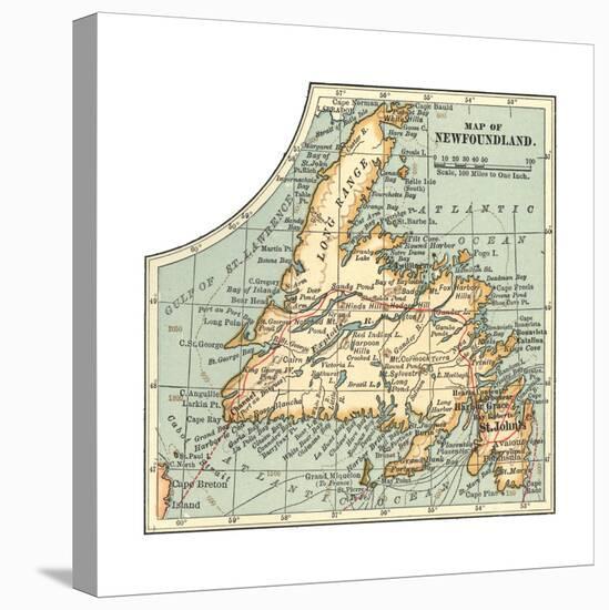 Plate 63. Inset Map of Newfoundland. Canada-Encyclopaedia Britannica-Premier Image Canvas