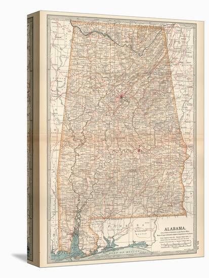 Plate 84. Map of Alabama. United States-Encyclopaedia Britannica-Stretched Canvas