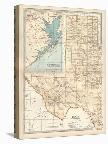 Plate 89. Map of Texas-Encyclopaedia Britannica-Stretched Canvas