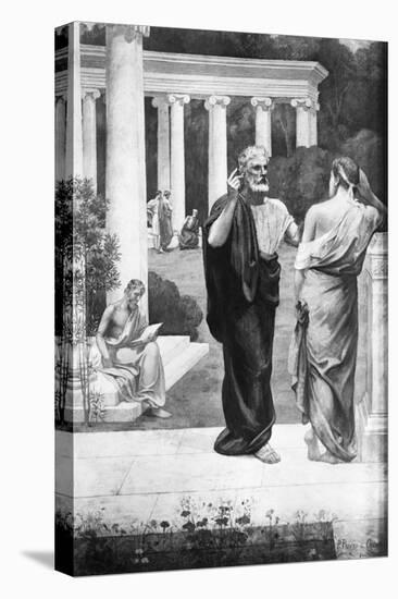 Plato Conversing with a Student at the Academy-Pierre Puvis de Chavannes-Premier Image Canvas