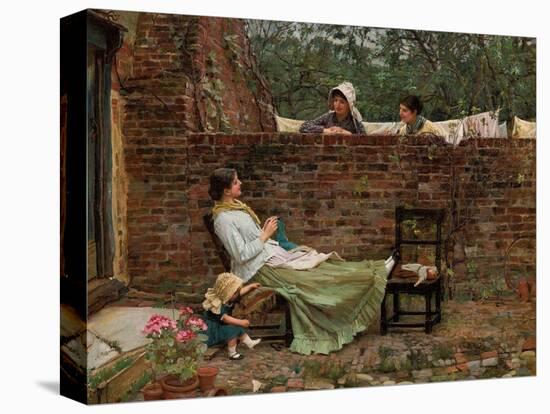 Plauderei (Gossip). Um 1885-John William Waterhouse-Premier Image Canvas