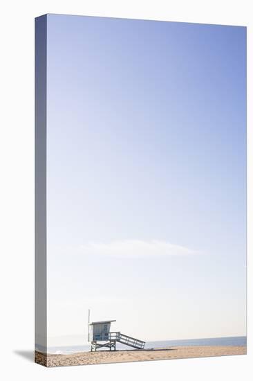 Playa Del Rey, Los Angeles, CA, USA: Bright Blue Lifeguard Tower On The Beach Against The Blue Sky-Axel Brunst-Premier Image Canvas