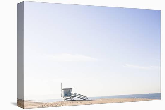 Playa Del Rey, Los Angeles, CA, USA: Bright Blue Lifeguard Tower On The Beach Against The Blue Sky-Axel Brunst-Premier Image Canvas