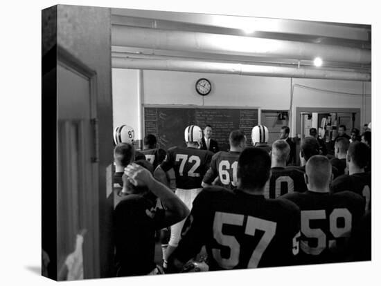 Players and their Coach, Murray Warmath, Minnesota-Iowa Game, Minneapolis, November 1960-Francis Miller-Premier Image Canvas