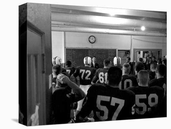 Players and their Coach, Murray Warmath, Minnesota-Iowa Game, Minneapolis, November 1960-Francis Miller-Premier Image Canvas