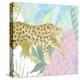 Playful Cheetah in Yellow-Elizabeth Medley-Stretched Canvas