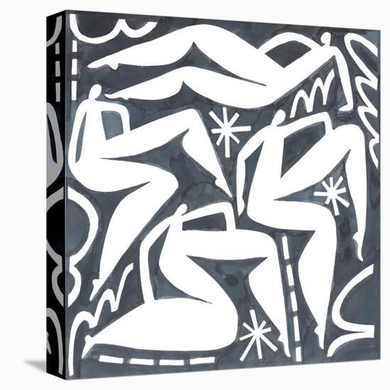 Playful Figures - Dance-Chloe Watts-Stretched Canvas