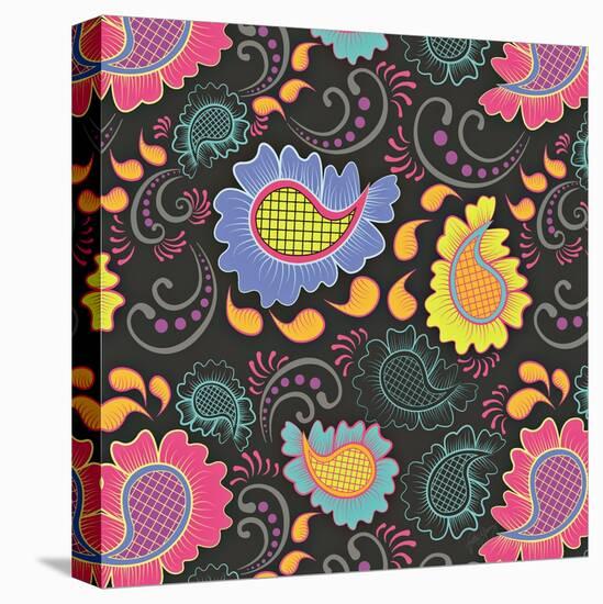 Playful Paisley II-Patty Young-Stretched Canvas