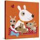 Playful Pups-Clare Beaton-Stretched Canvas