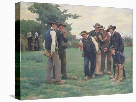 Playing Boules on the Outskirts of Concarneau-Theophile Louis Deyrolle-Premier Image Canvas