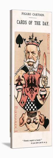 Playing Card Caricatures of Wilhelm I and Bismarck-null-Stretched Canvas