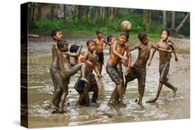 Playing Football-Angela Muliani Hartojo-Premier Image Canvas