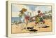 Playing on the Beach-Charles Robinson-Stretched Canvas